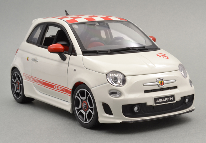 This Bburago made Fiat 500 Abarth is oozing with attitude