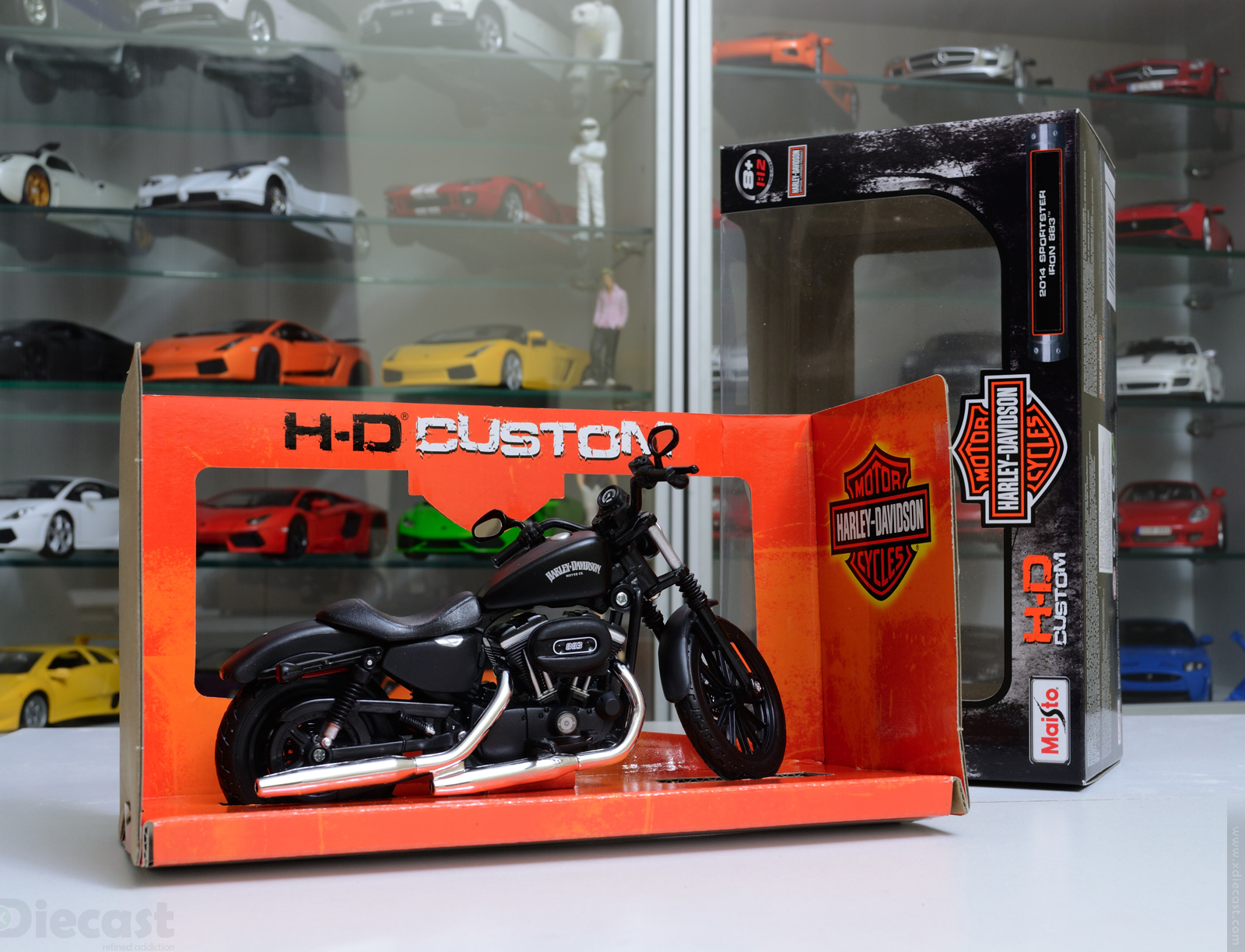 53159 Maisto Harley-Davidson Sportster Iron Motorrad Sound Licht 16cm NEU OVP 
