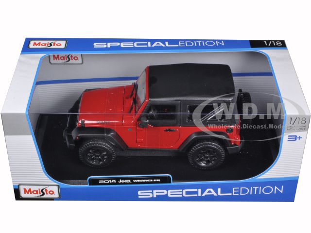 Maisto 1:18 2014 Jeep Wrangler Red - Special Edition Box