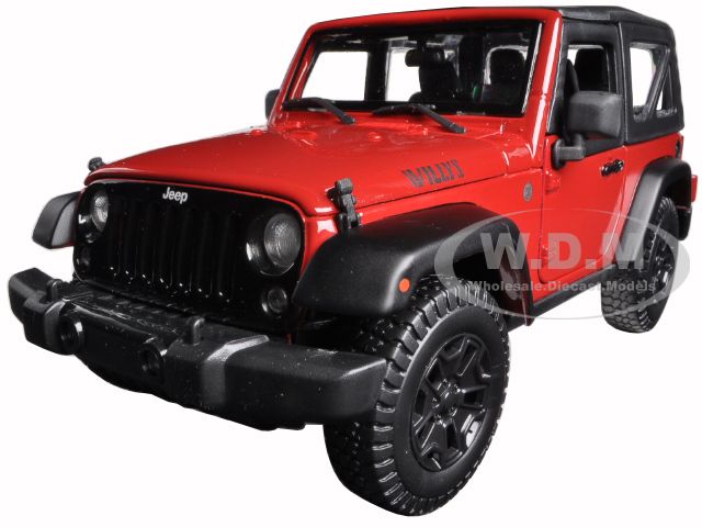 Maisto 1:18 2014 Jeep Wrangler Red - Willys Wheeler Edition