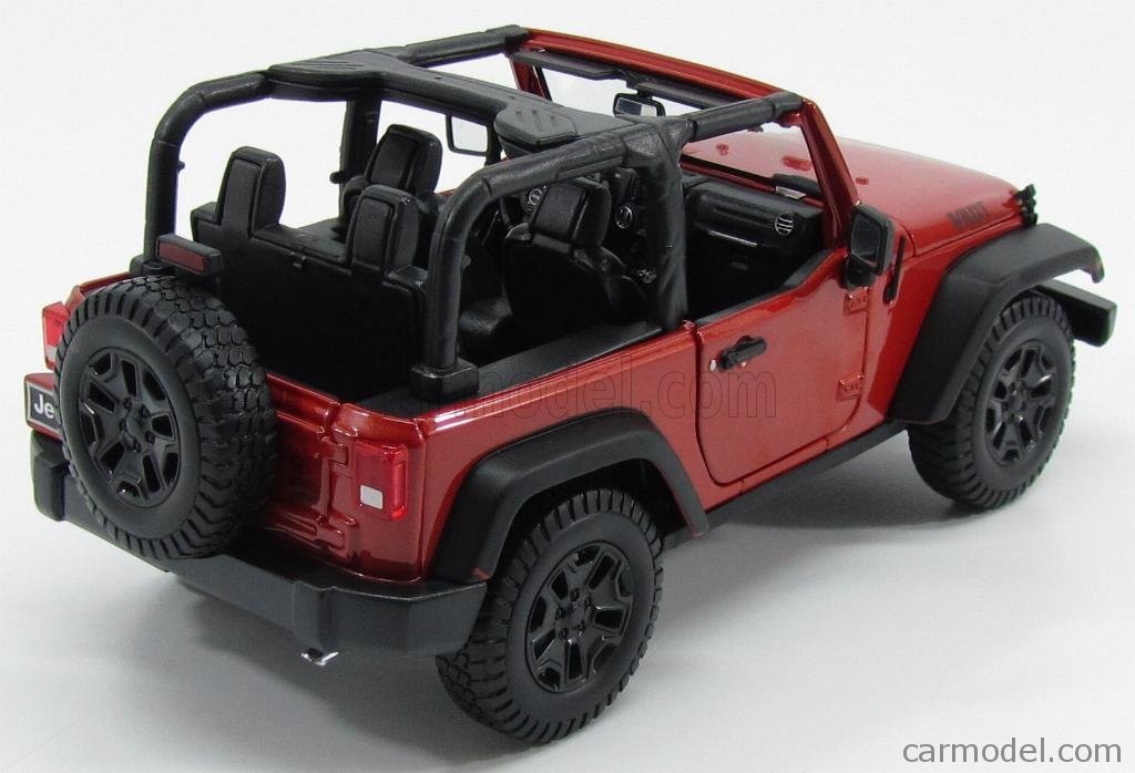 1:18 Maisto Jeep Wrangler Willys Wheeler 2014 - Rear Red