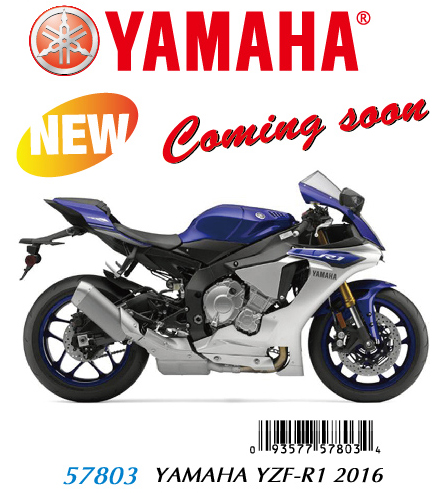 New Ray 1/12 Yamaha YZF-R1 Street Racer Motorcycle Yellow Black 57803B 
