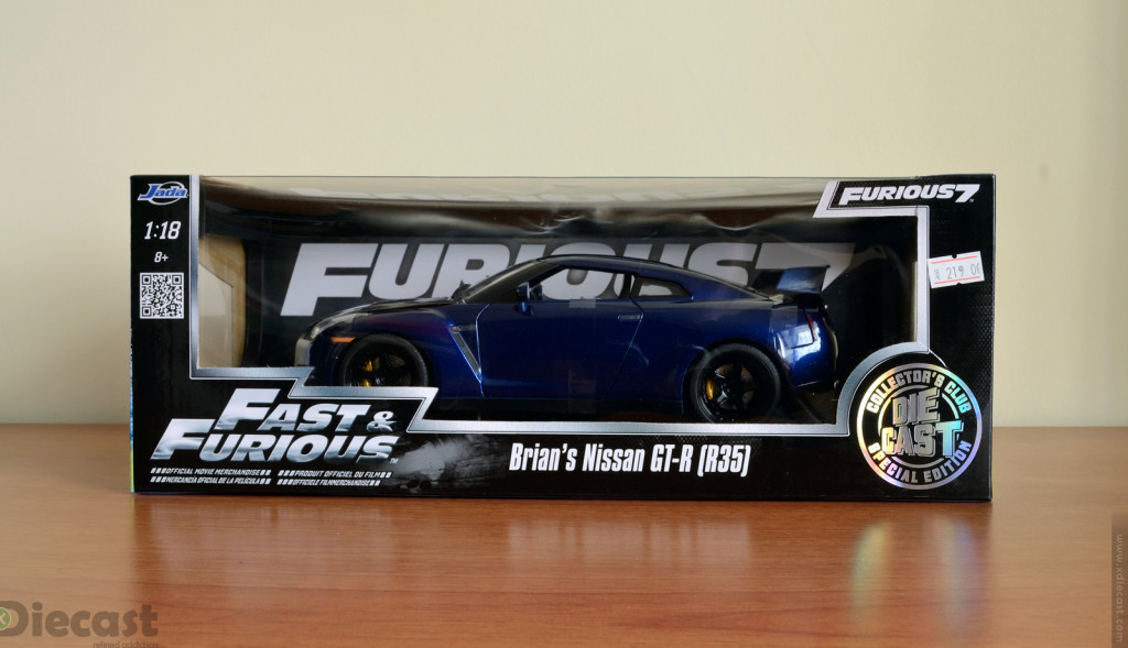 Jada Toys 1:18 Brian's Nissan GT-R R35 - Box