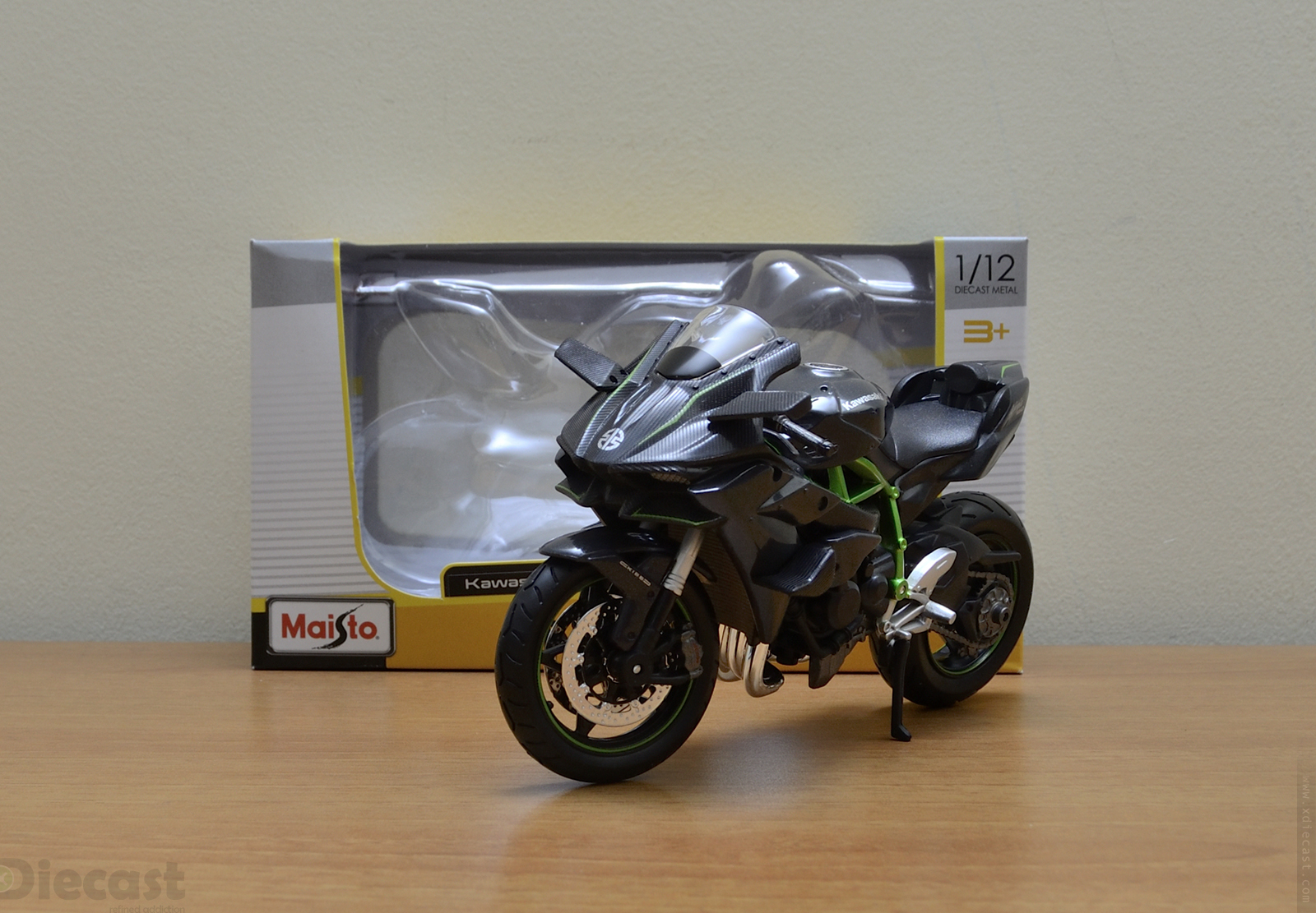 1:12 Scale Diecast Model Motorcycles Kawasaki Ninja H2 R H2R Moto Bike Toys 