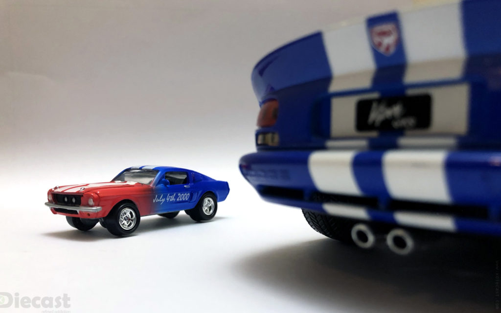 4th of July Photo Session with 1:64 Johnny Lightning 1967 Shelby GT350 Mustang