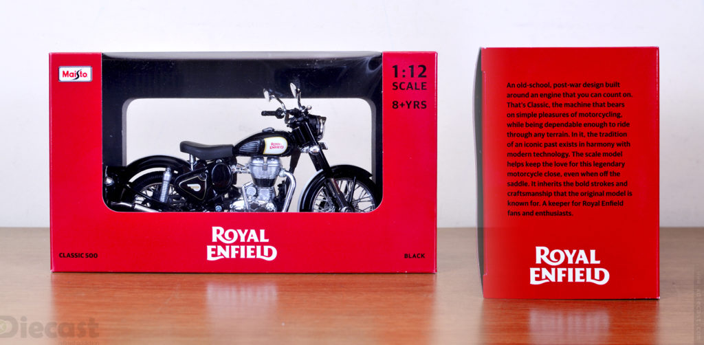 Maisto 1:12 Royal Enfield  Classic 500 Black - Package