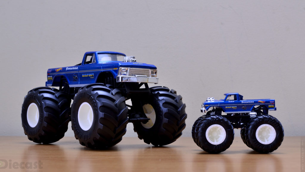 Hot Wheels Bigfoot Monster Truck - Size Comparison