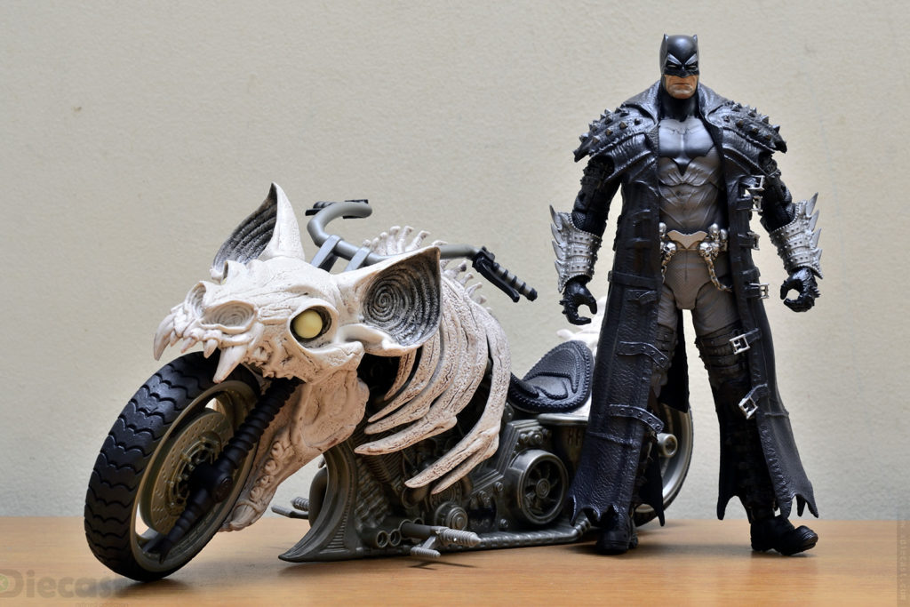 McFarlane Batcycle and Deathmetal Batman Figure