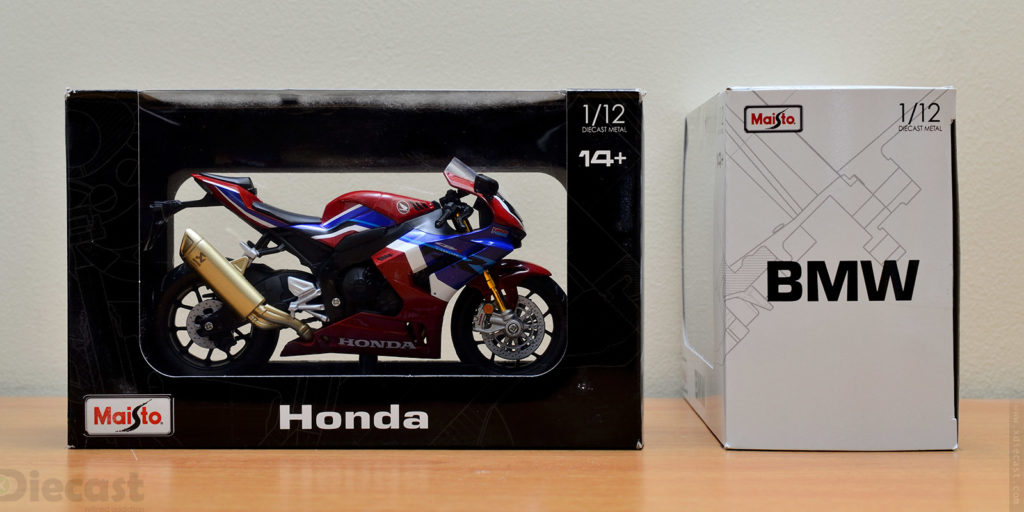Maisto 1:12 2021 Honda CBR-1000RR Fireblade SP and 2019 BMW R1250 GS - Packages