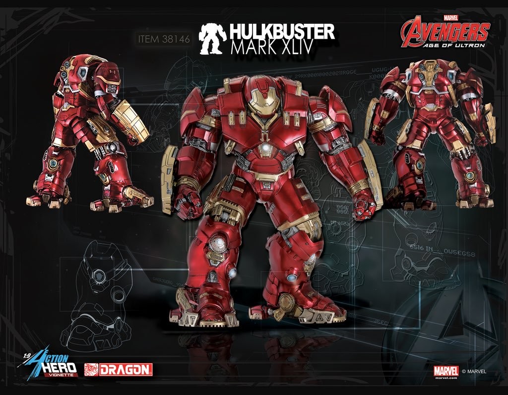 1:9 Avengers: Age of Ultron – Hulkbuster by Dragon Models as shown in Nuremberg Toy Fair 2016 is Officially Launched